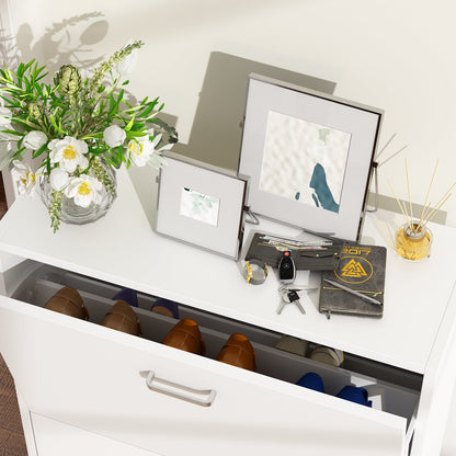 Meuble à chaussures à 3 tiroirs rabattables pour entrée, étagère à chaussures autoportante, organisateur de rangement 