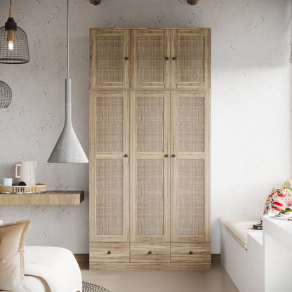 Armoire en bois massif et en panneaux de particules