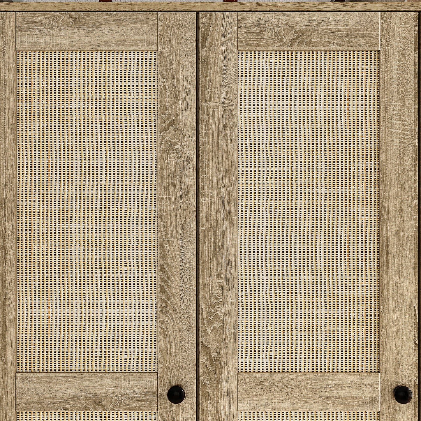 Armoire de style rustique avec 4 portes tressées en vigne