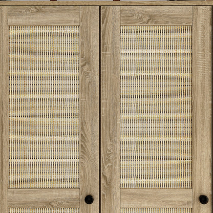 Armoire de style rustique avec 4 portes tressées en vigne