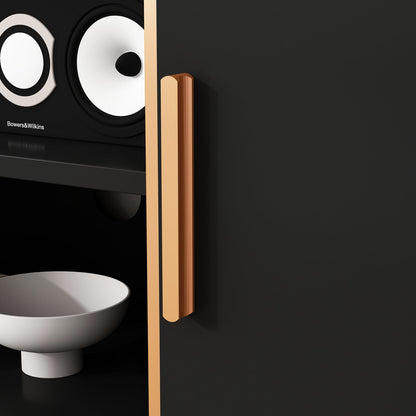 Meuble TV et centre multimédia à 2 portes de 70,9 pouces de large avec 2 étagères ouvertes