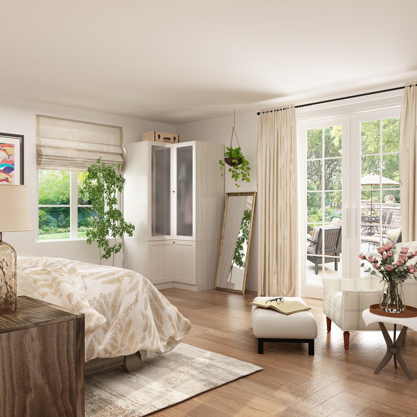 Armoire en bois massif et en panneaux de particules