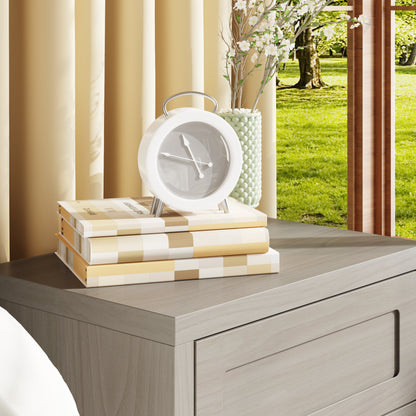 Table de chevet à 3 tiroirs au design rustique