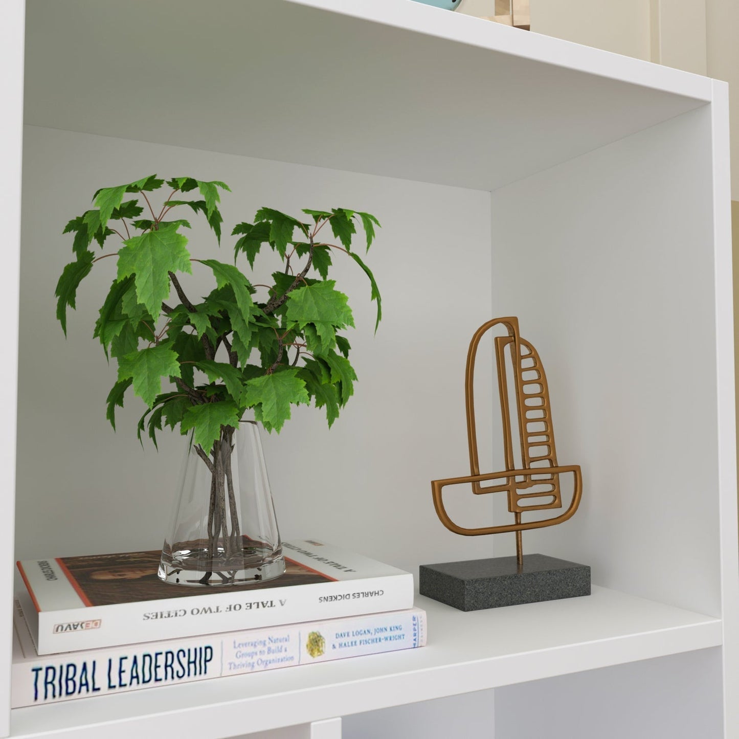 Meuble d'entrée, bibliothèque large pour enfants avec plusieurs compartiments et étagère à 3 niveaux 