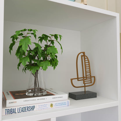 Meuble d'entrée, bibliothèque large pour enfants avec plusieurs compartiments et étagère à 3 niveaux 