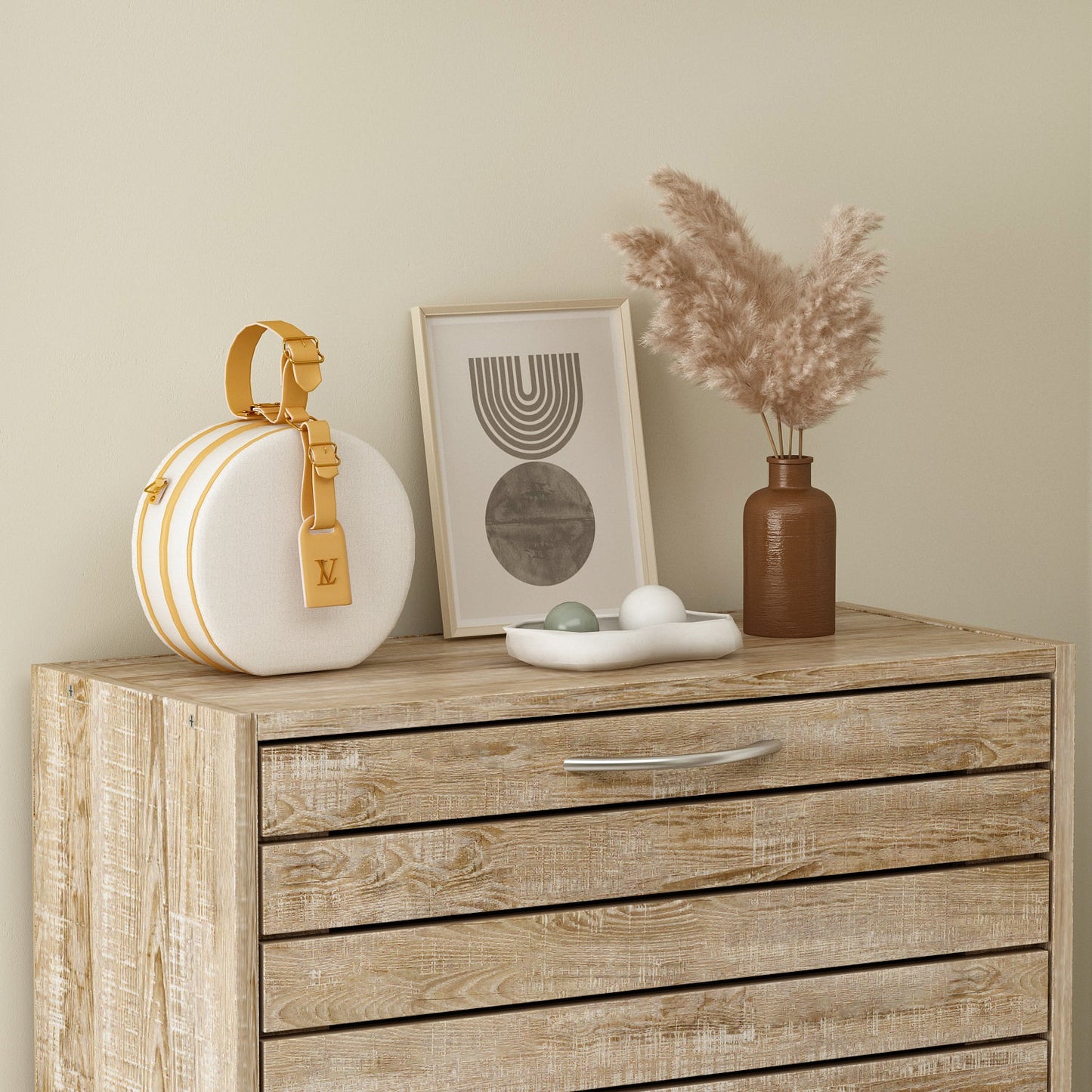 Meuble à chaussures de style campagnard avec 3 portes rabattables, organisateur de chaussures pour entrée/couloir