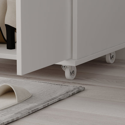 Meuble à chaussures à 8 niveaux avec 2 portes 