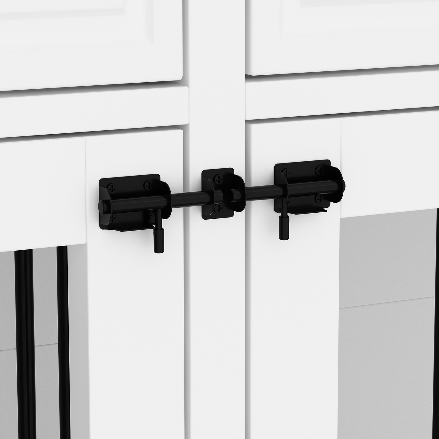 Grande cage en bois pour chien avec 2 tiroirs et séparateurs