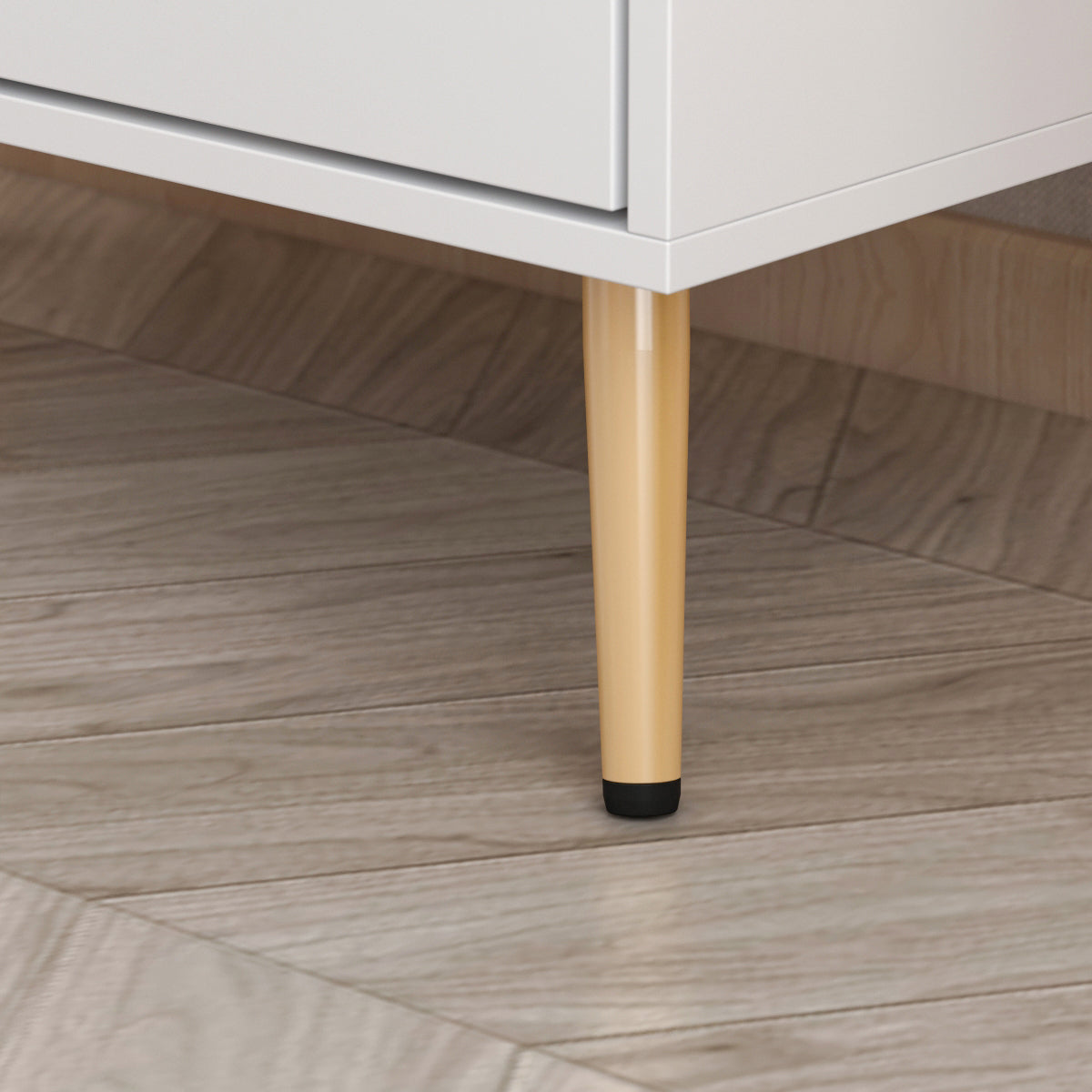 Commode contemporaine polyvalente avec 5 grands tiroirs de rangement 