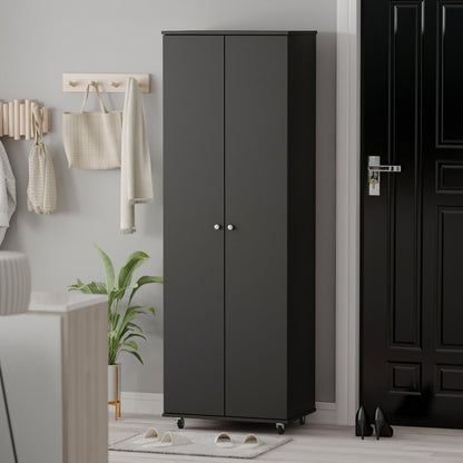 Meuble à chaussures à 8 niveaux avec 2 portes 