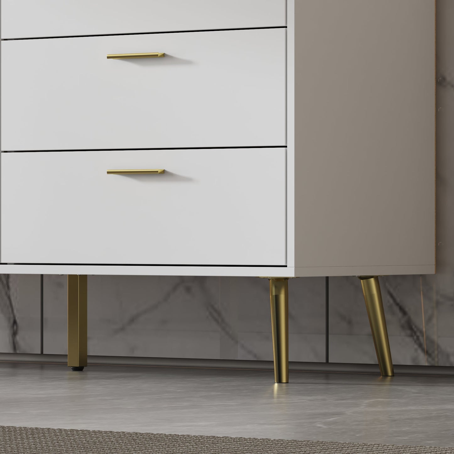 Buffet de 70,9 cm de large avec 3 portes et 3 tiroirs