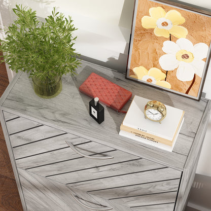 Meuble à chaussures rustique pour entrée, avec 2 tiroirs rabattables