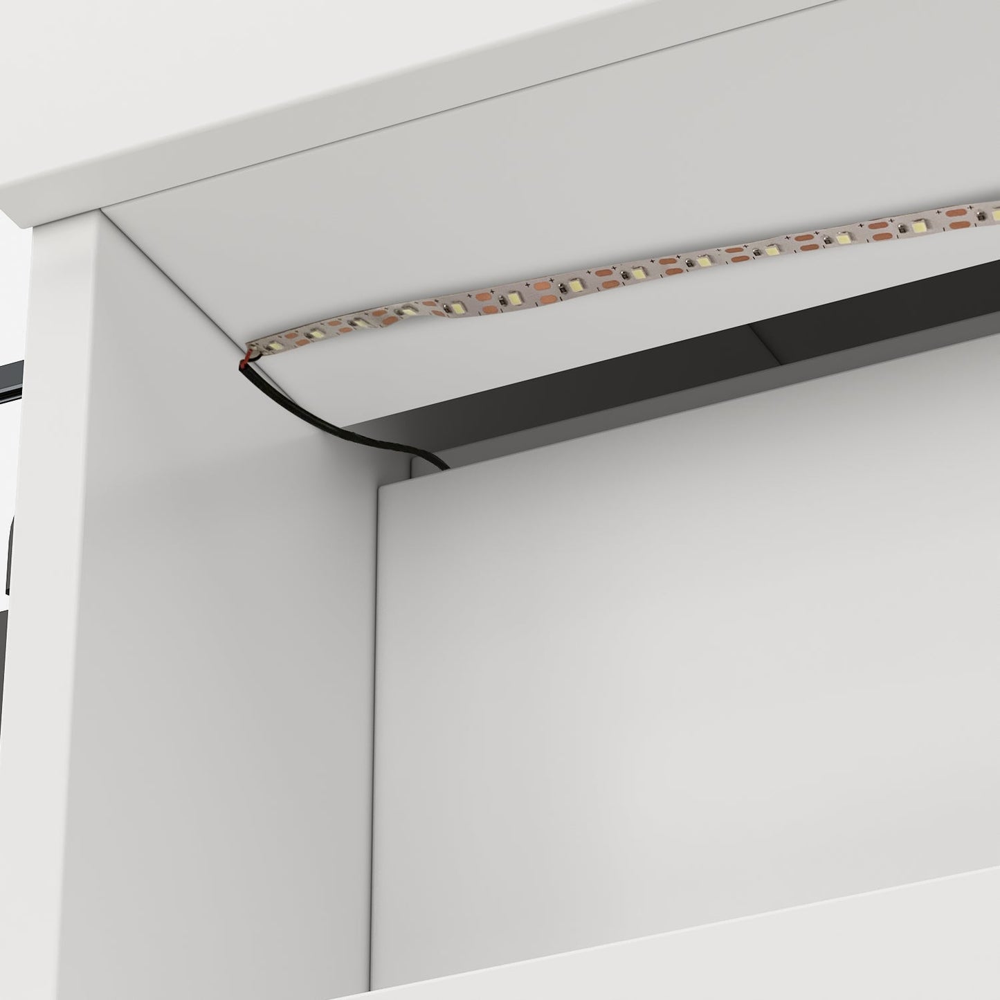 Comptoir de réception moderne avec éclairage LED pour entrée de hall 