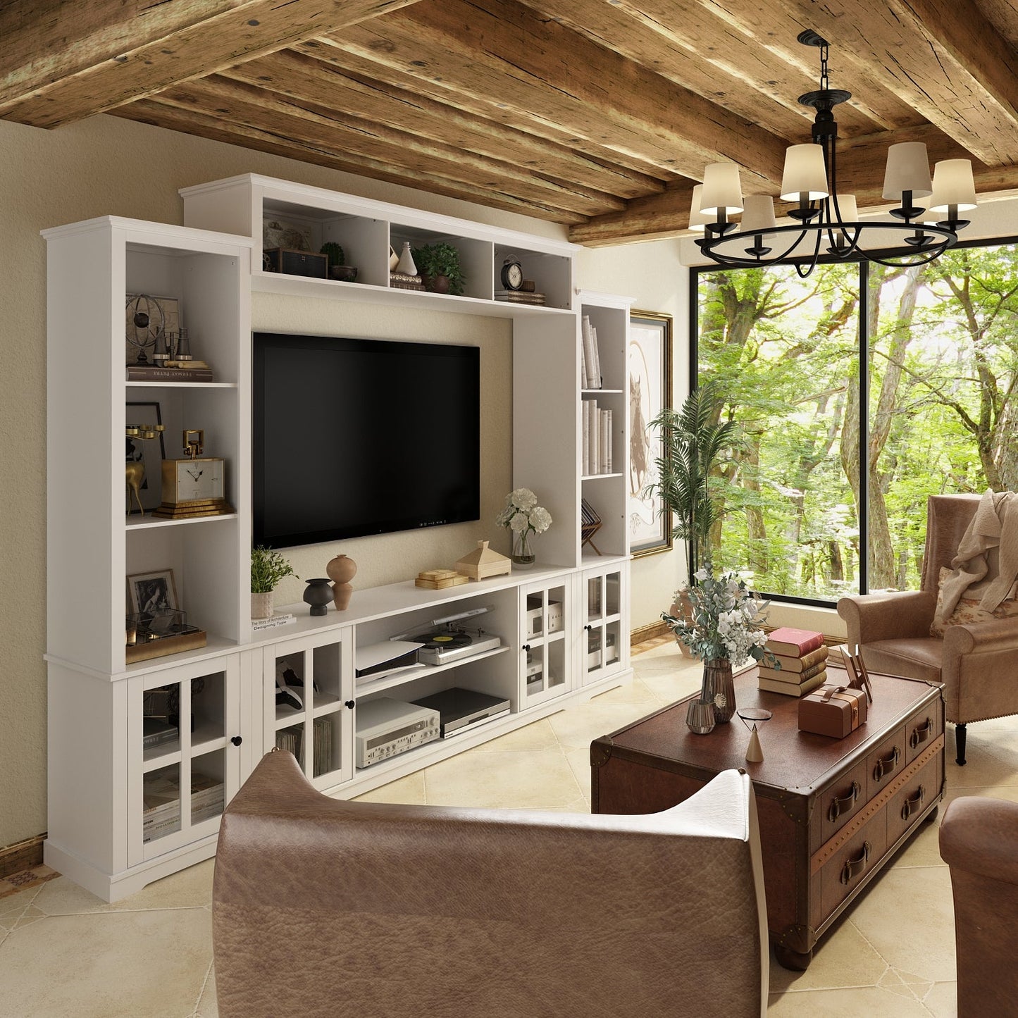 Meuble TV grand centre de divertissement