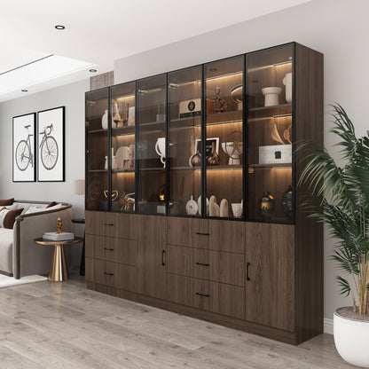 Bibliothèque combinée avec éclairage LED