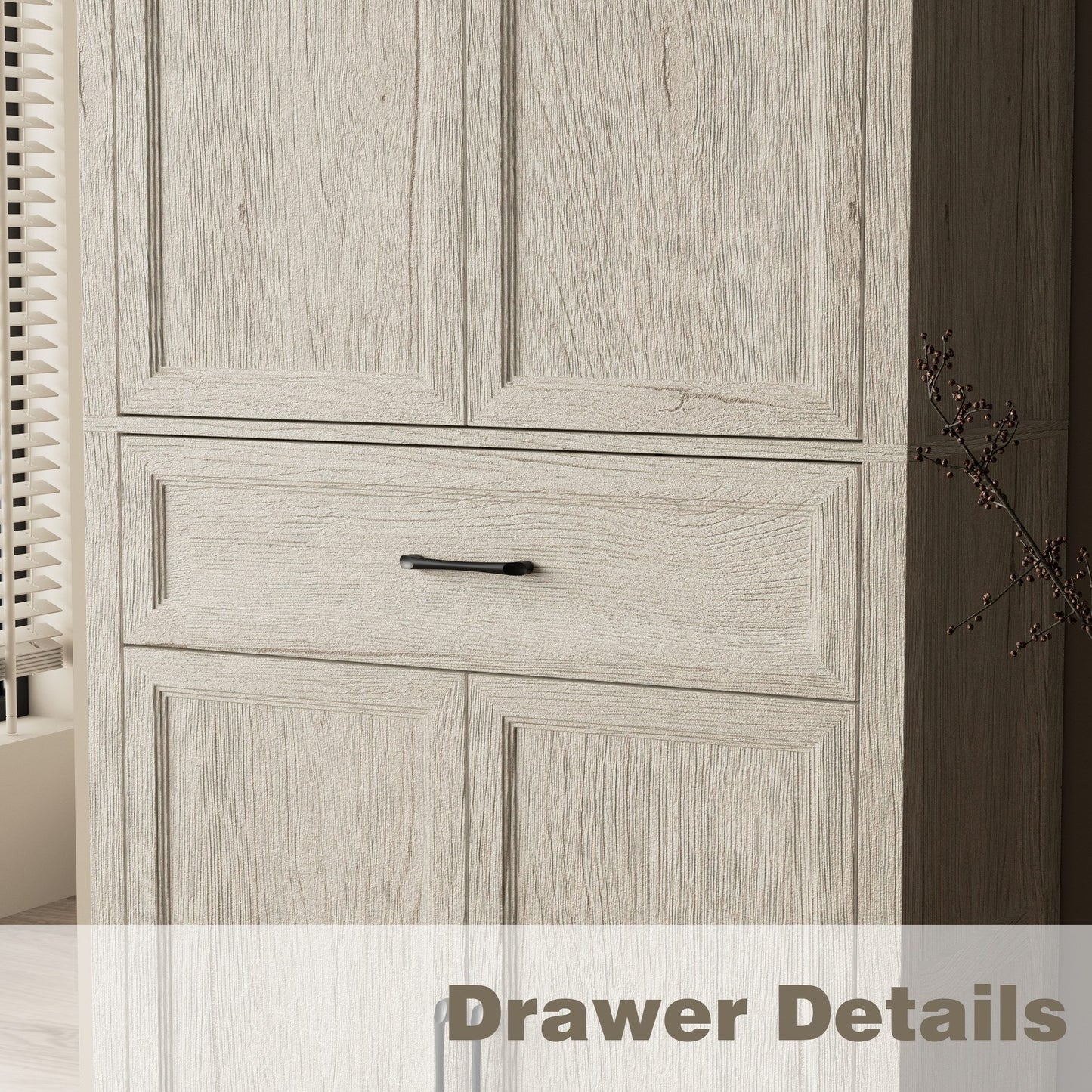 Meuble de rangement modulaire élégant : design épuré et combinaison de compartiments ouverts et fermés.