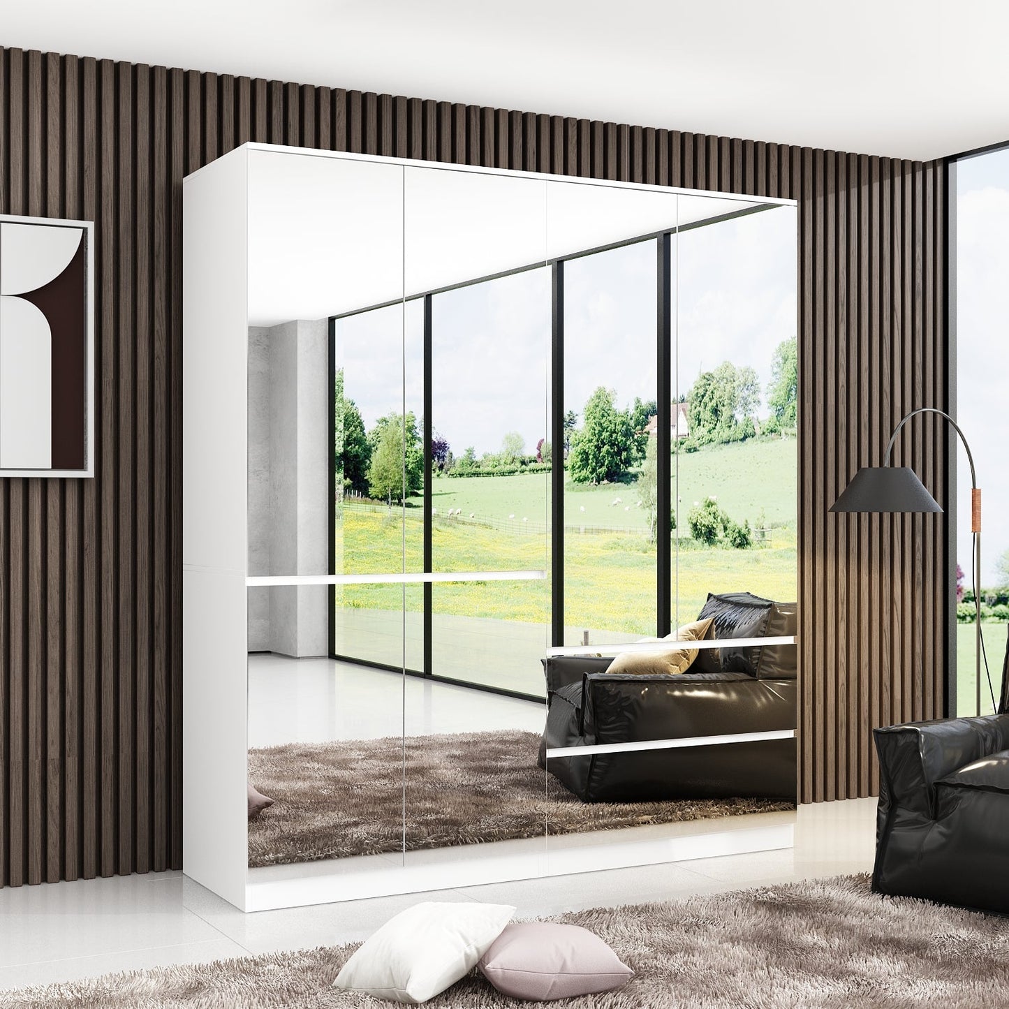 Armoire en bois massif et en panneaux de particules