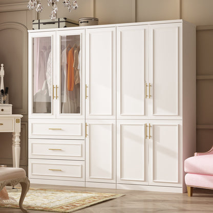 Armoire modulaire de grande taille (74,8 cm) avec portes et tiroirs en verre