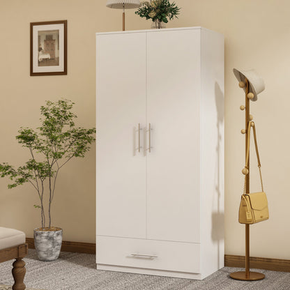 Armoire à 2 portes et 1 tiroir pour le rangement de la chambre