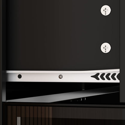 Vitrine de rangement avec éclairage LED et portes en verre trempé