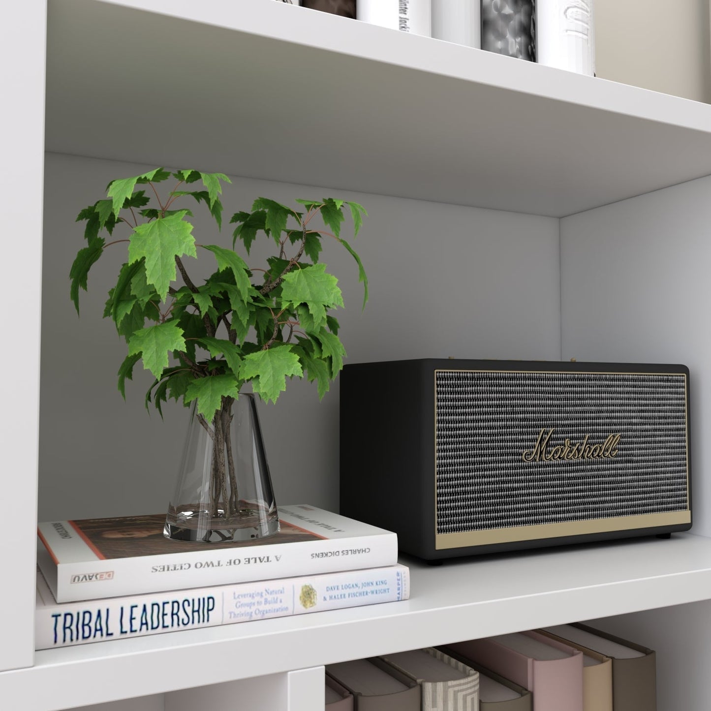 Meuble d'entrée, bibliothèque large pour enfants avec plusieurs compartiments et étagère à 3 niveaux 