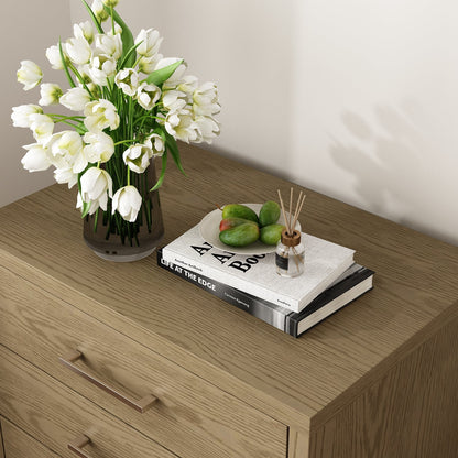 Table de chevet à 3 tiroirs avec compartiment caché