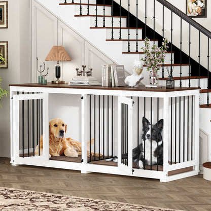 Meubles pour cage de grand chien avec séparateur
