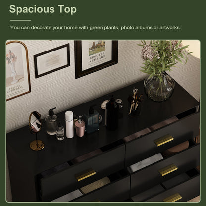 Commode double moderne blanche à 6 tiroirs pour entrée ou salon 