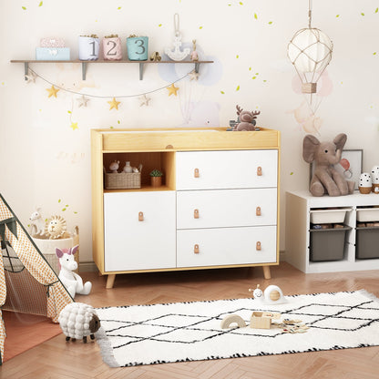 Table à langer pour bébé, commode à 4 tiroirs pour chambre d'enfant, table à langer