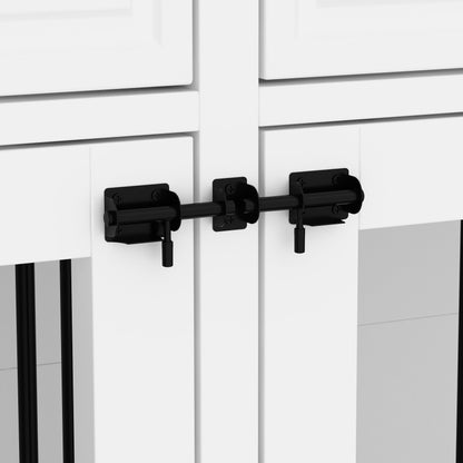 Grande cage en bois pour chien avec 2 tiroirs et séparateurs