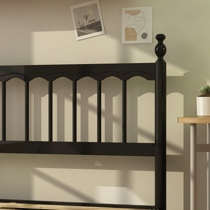 Cadre de lit en bois massif - Hévéa et pin, design élégant et robustesse, format Queen