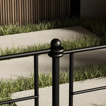 Clôture de jardin (lot de 5) - Barrière pour animaux - Clôture antirouille - Aménagement paysager - Terrasse - Fleurs