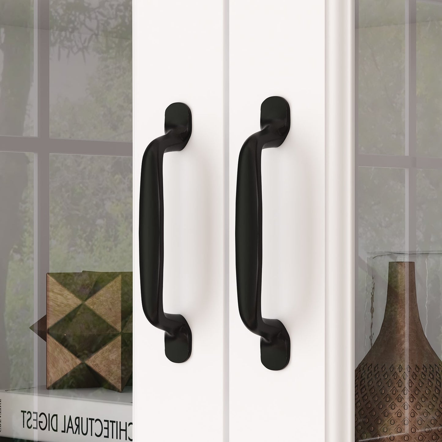 Vitrine en bois pour bureau à domicile, salon