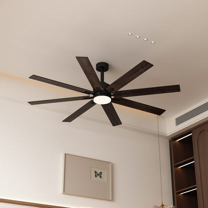 Ventilateur de plafond de 183 cm (72 pouces) avec pales bicolores et éclairage LED tricolore