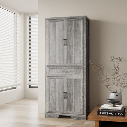 Meuble de rangement modulaire élégant : design épuré et combinaison de compartiments ouverts et fermés.