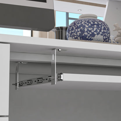 Bureau d'accueil avec comptoir, tiroir verrouillable et étagère