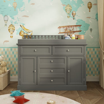 Table à langer à 3 tiroirs avec 2 placards