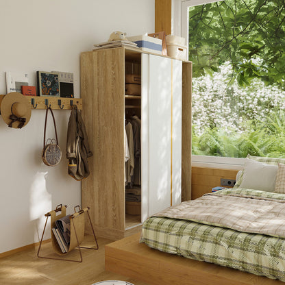 Système de placard à portes coulissantes blanc chaud