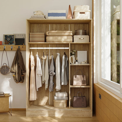 Système de placard à portes coulissantes blanc chaud