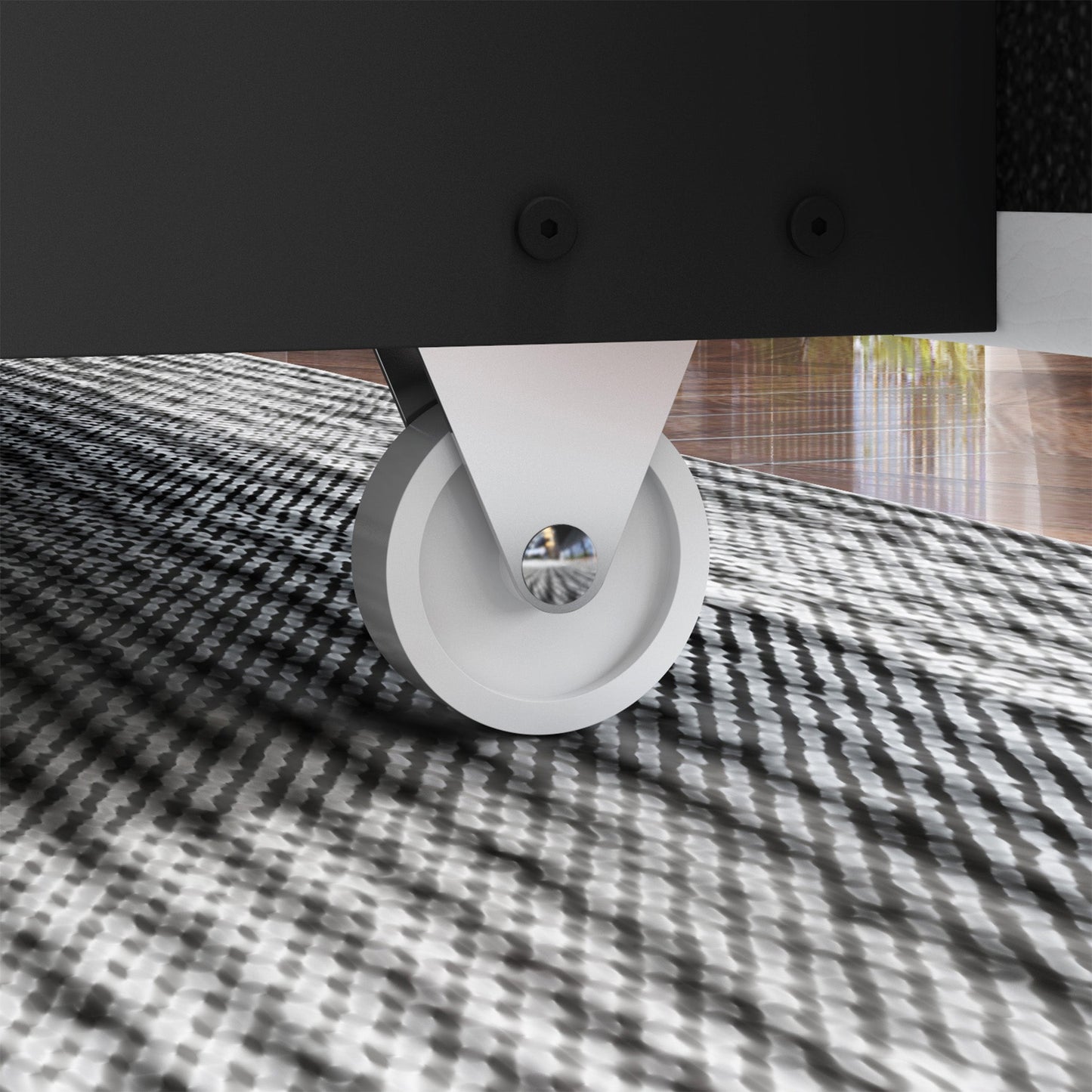 Lit élégant avec cadre durable et tête de lit confortable