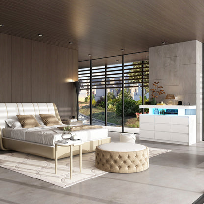 Commode à 9 tiroirs avec éclairage LED