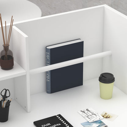 Bureau d'accueil moderne en bois avec armoire de rangement verrouillable, 47 pouces de large. 