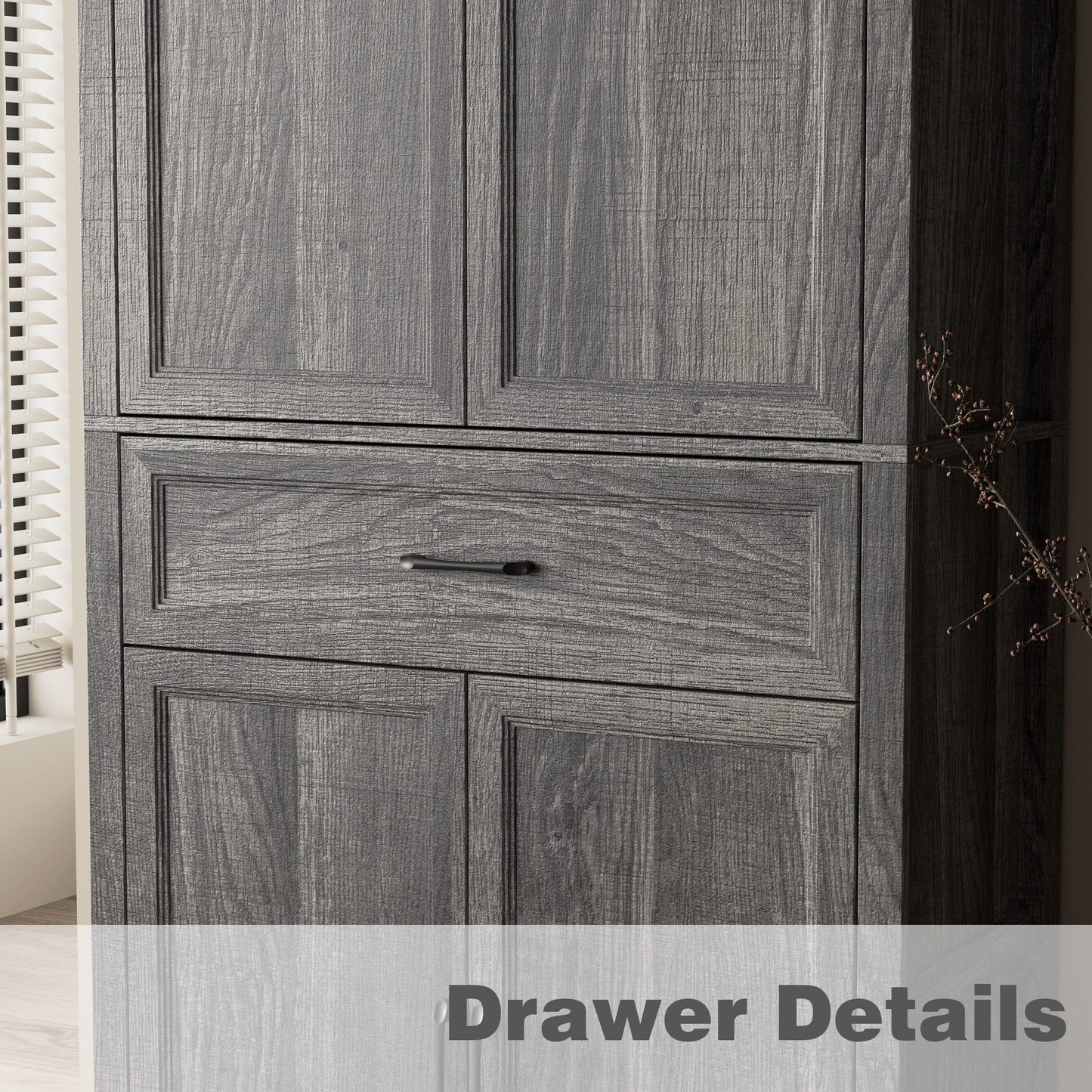 Meuble de rangement modulaire élégant : design épuré et combinaison de compartiments ouverts et fermés.