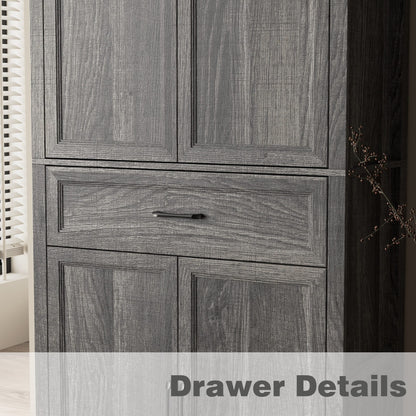 Meuble de rangement modulaire élégant : design épuré et combinaison de compartiments ouverts et fermés.