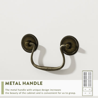 Bibliothèque vitrine avec 2 tiroirs et portes vitrées