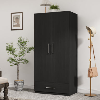 Armoire à 2 portes et 1 tiroir pour le rangement de la chambre