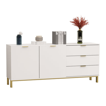 Buffet-bar à 3 tiroirs et 2 portes, meuble de rangement, crédence, coin café 