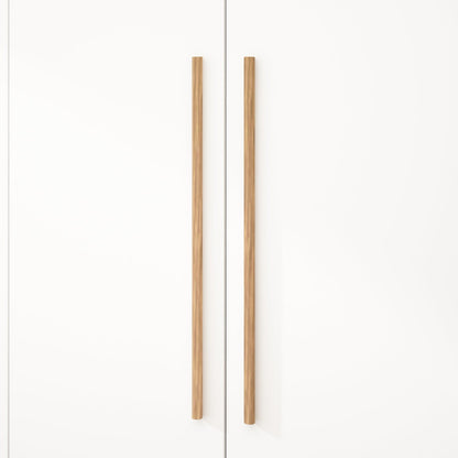 Armoire de rangement en bois manufacturé, grande penderie familiale avec barres de suspension