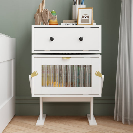 Table de chevet créative en forme de robot et rotation à 360°