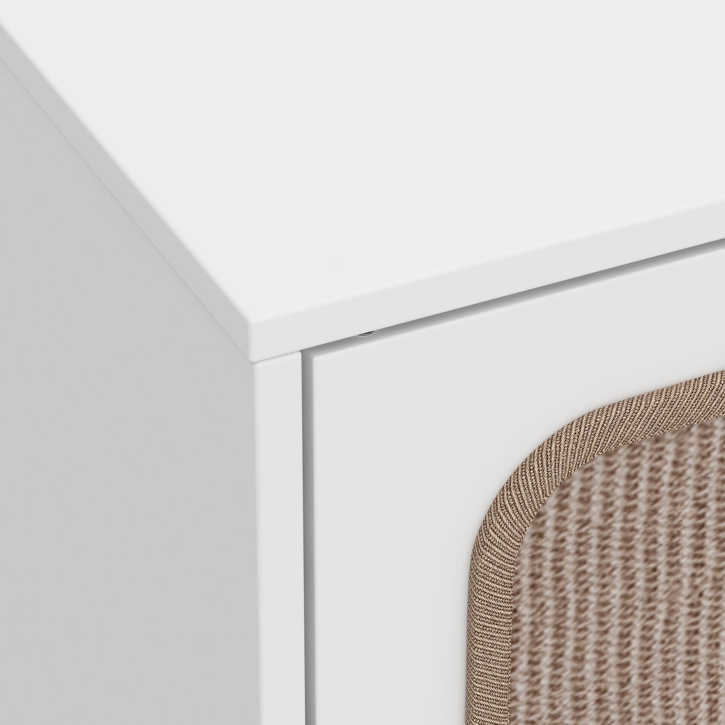 Enclos double pour litière avec portes en sisal et rangement